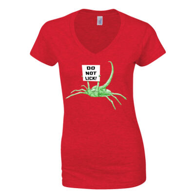 Do Not Lick! - Softstyle™ women's v-neck t-shirt Thumbnail